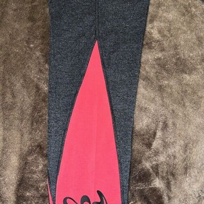 Victoria's Secret Pink Yoga Leggings Size XS - Black and Pink White Logo